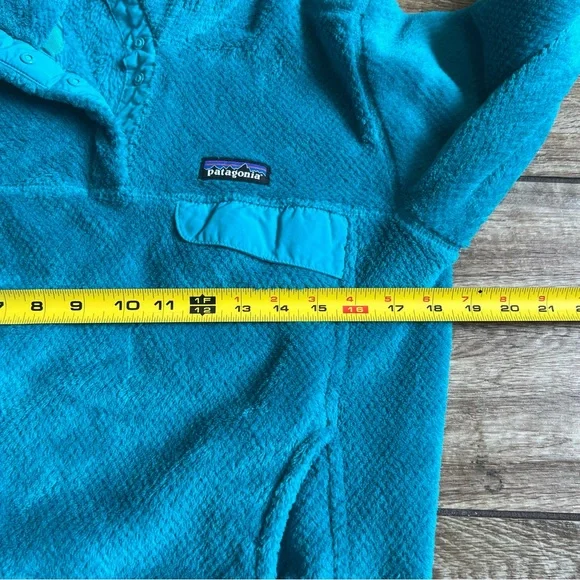 Patagonia Re Tool Snap T Fleece Pullover Teal Turquoise Size Medium - Picture 10 of 13